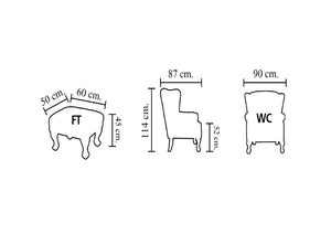 SOFORT LIEFERBAR Chesterfield Ohrensessel Dunhill Deluxe Ledersessel & Hocker Salottini