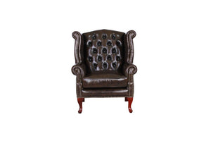 Chesterfield Ohrensessel Prince Deluxe Ledersessel Relaxsessel Salottini