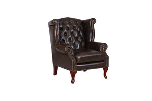 Chesterfield Ohrensessel Prince Deluxe Ledersessel Relaxsessel Salottini