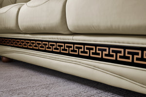 SOFORT LIEFERBAR Chesterfield Oriental XL Ecksofa Wohnlandschaft Leder Beige Sonderpreis