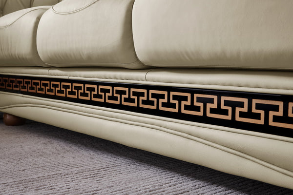 SOFORT LIEFERBAR Chesterfield Oriental XL Ecksofa Wohnlandschaft Leder Beige Sonderpreis