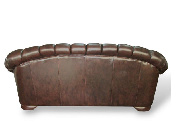 Edle Chesterfield Premier Deluxe Sofagarnitur 3/1/Hocker Ledergarnitur Salottini