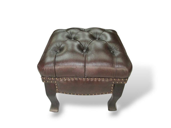 Edle Chesterfield Premier Deluxe Sofagarnitur 3/1/Hocker Ledergarnitur Salottini