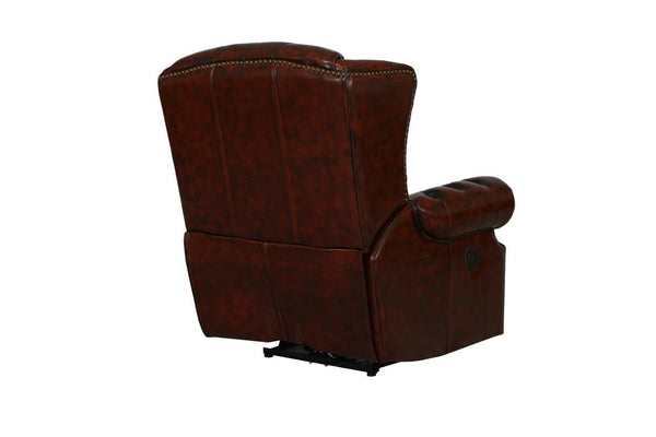 SOFORT LIEFERBAR Chesterfield Ohrensessel Stunning Deluxe Recliner Ledersessel Motor Salottini Rot