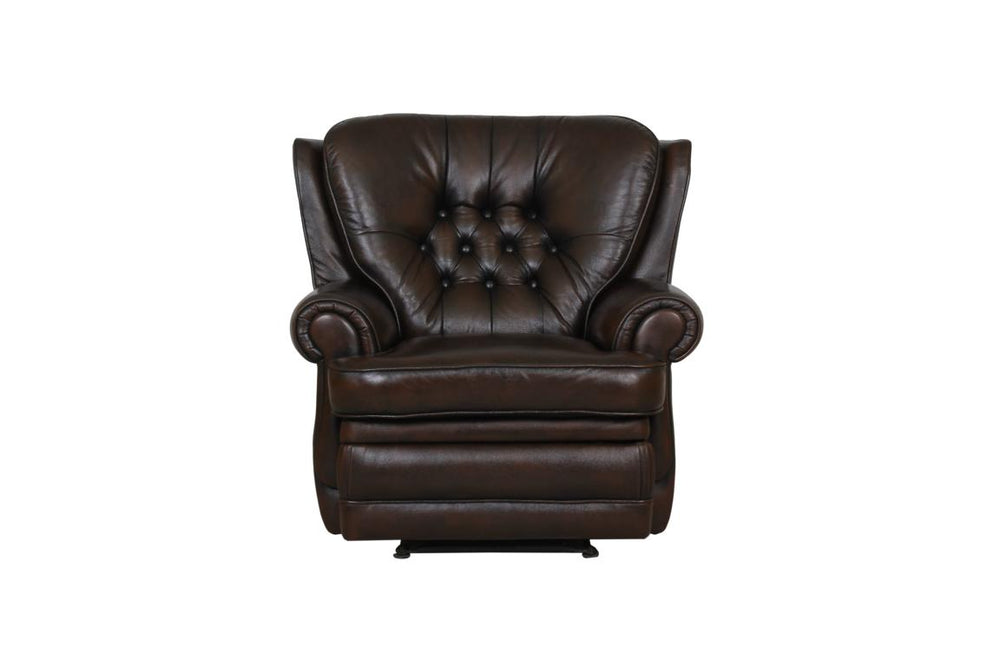 Chesterfield Ohrensessel Sting Deluxe Recliner Ledersessel Relaxsessel mit Motor Salottini
