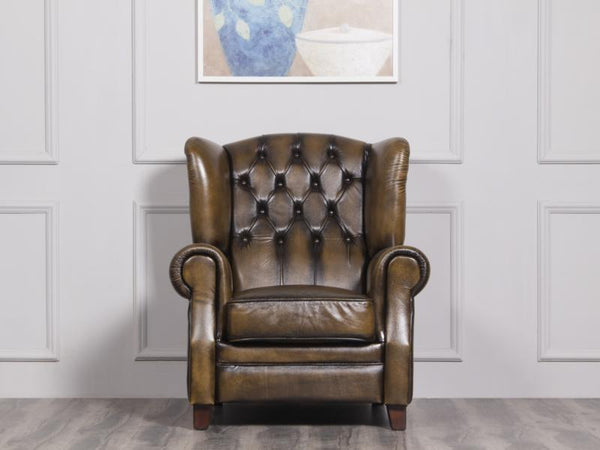 Chesterfield Ohrensessel Wakefield Ledersessel Relaxsessel Salottini Sonderpreis