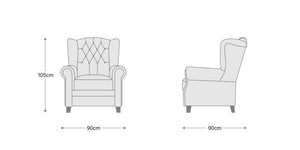 Chesterfield Ohrensessel Wakefield Ledersessel Relaxsessel Salottini Sonderpreis