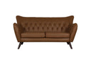 Modernes Sofa Chesterfield 3-Sitzer Couch Romance Deluxe Ledersofa Salottini