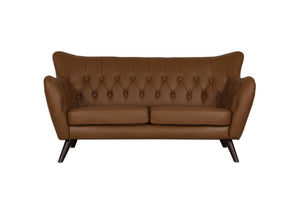 Modernes Sofa Chesterfield 3-Sitzer Couch Romance Deluxe Ledersofa Salottini