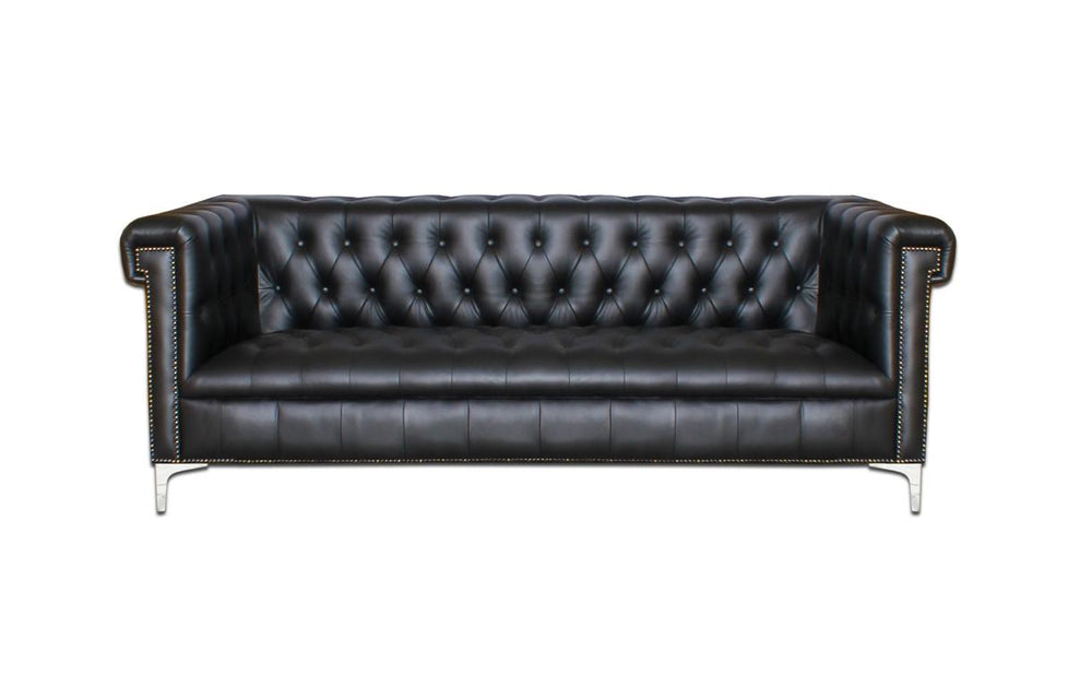 Sofa Chesterfield 3-Sitzer Couch Stefano Deluxe Vintage Ledersofa Sonderpreis