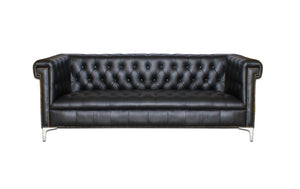 Sofa Chesterfield 3-Sitzer Couch Stefano Deluxe Vintage Ledersofa Sonderpreis