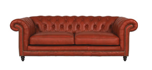 Sofa Chesterfield 3-Sitzer Couch Wimbledon Deluxe Ledersofa Salottini