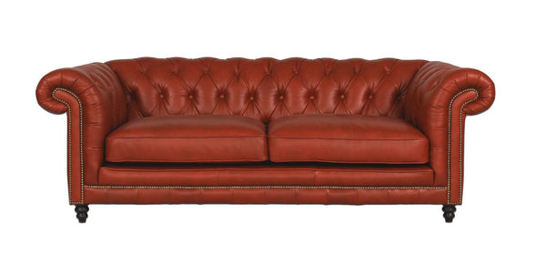 Sofa Chesterfield 3-Sitzer Couch Wimbledon Deluxe Ledersofa Salottini