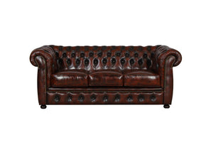 XL Sofa Chesterfield 3-Sitzer Couch Avon Deluxe Ledersofa Salottini
