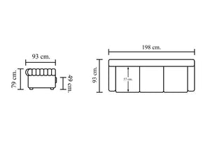 SOFORT LIEFERBAR XL Sofa Chesterfield 3-Sitzer Couch Avon Deluxe Ledersofa
