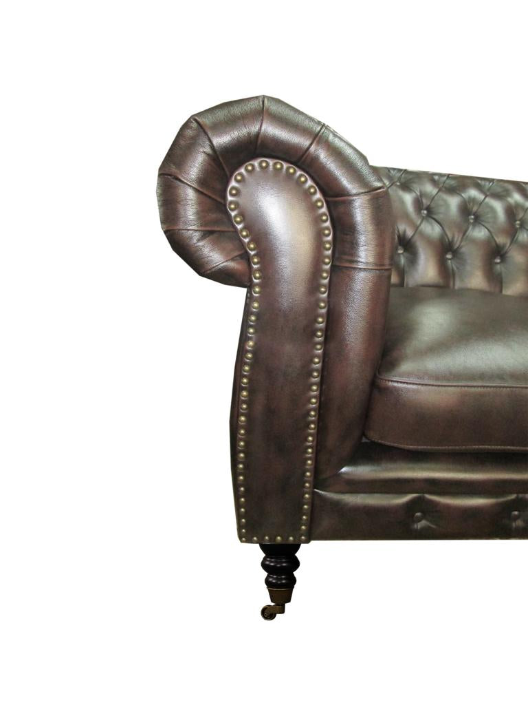 Sofa Chesterfield 3-Sitzer Couch Cambridge Deluxe Ledersofa Salottini