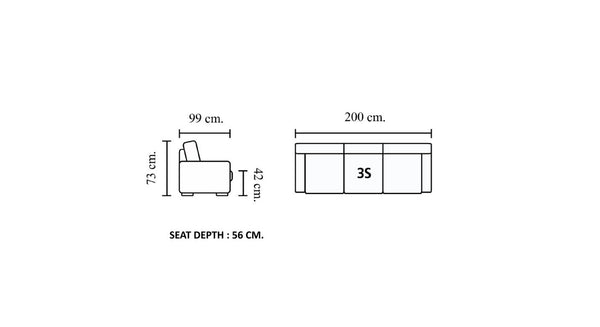 Sofa Chesterfield 3-Sitzer Couch "Comfort" Deluxe Ledersofa Salottini