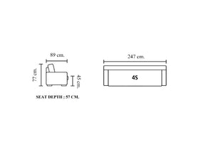 4er XL Sofa Chesterfield 4-Sitzer Couch King Deluxe Ledersofa Salottini