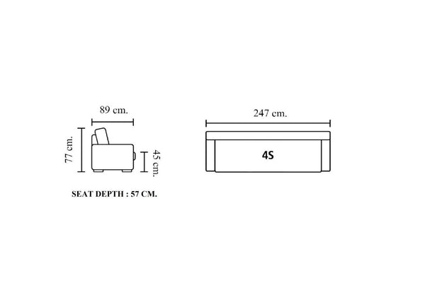 4er XL Sofa Chesterfield 4-Sitzer Couch King Deluxe Ledersofa Salottini
