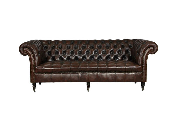 XL Sofa Chesterfield 3-Sitzer Couch Knightbridge Deluxe Ledersofa Salottini
