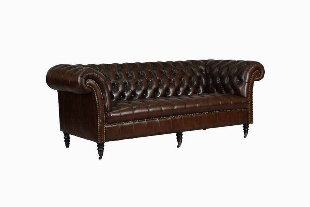 XL Sofa Chesterfield 3-Sitzer Couch Knightbridge Deluxe Ledersofa Salottini