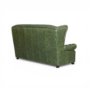 XL Sofa Chesterfield 3-Sitzer Couch Nora Deluxe Ledersofa Salottini grün