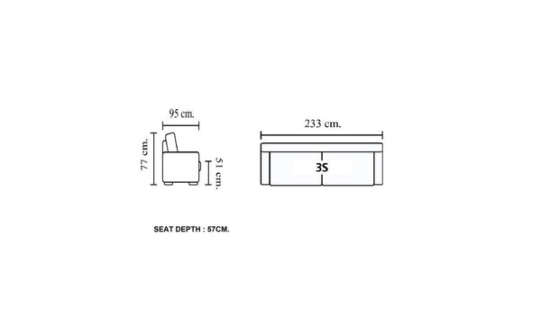 XL Sofa Chesterfield 3-Sitzer Couch Themse Deluxe Ledersofa Salottini