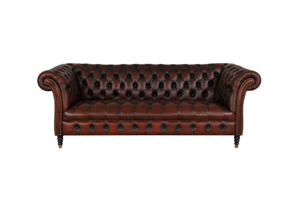 XL Sofa Chesterfield 3-Sitzer Couch Trent Deluxe Ledersofa Salottini