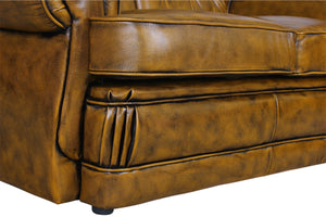 XL Chesterfield Sting Deluxe Sofagarnitur (3/2/1 oder 3/1/1) Ledergarnitur Salottini