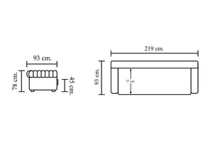 XL Sofa Chesterfield 3-Sitzer Couch Winchester Deluxe Ledersofa Salottini