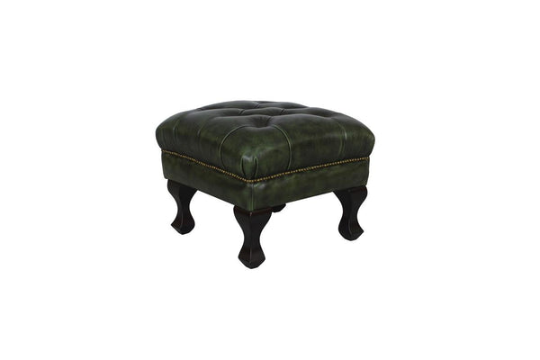 XL Elite Chesterfield LEEDS Deluxe Sofagarnitur 3/2/1 & Hocker Ledergarnitur Salottini