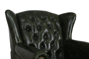 XL Elite Chesterfield LEEDS Deluxe Sofagarnitur 3/2/1 & Hocker Ledergarnitur Salottini
