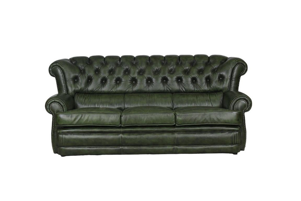 XL Chesterfield Lexington Deluxe Sofagarnitur (3/2/1 oder 3/1/1) Ledergarnitur Salottini