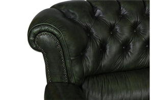 XL Chesterfield Lexington Deluxe Sofagarnitur (3/2/1 oder 3/1/1) Ledergarnitur Salottini