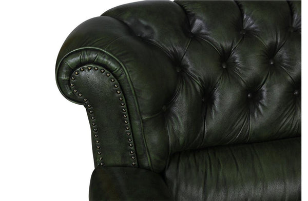 XL Chesterfield Lexington Deluxe Sofagarnitur (3/2/1 oder 3/1/1) Ledergarnitur Salottini