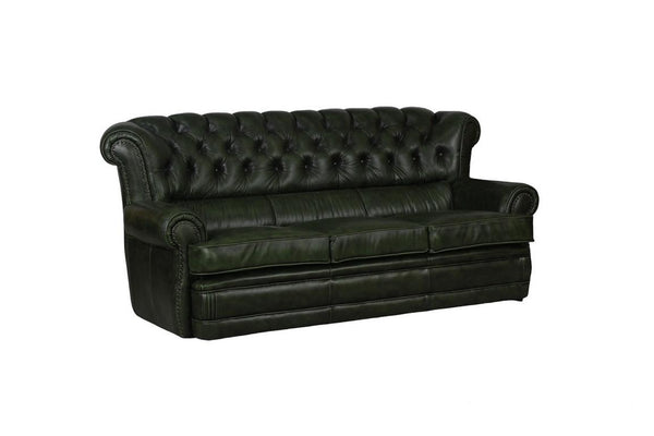 XL Chesterfield Lexington Deluxe Sofagarnitur (3/2/1 oder 3/1/1) Ledergarnitur Salottini