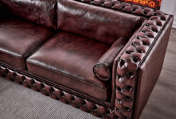 SOFORT LIEFERBAR Luxus Chesterfield Ashford Sofagarnitur 3/2/1 Ledergarnitur