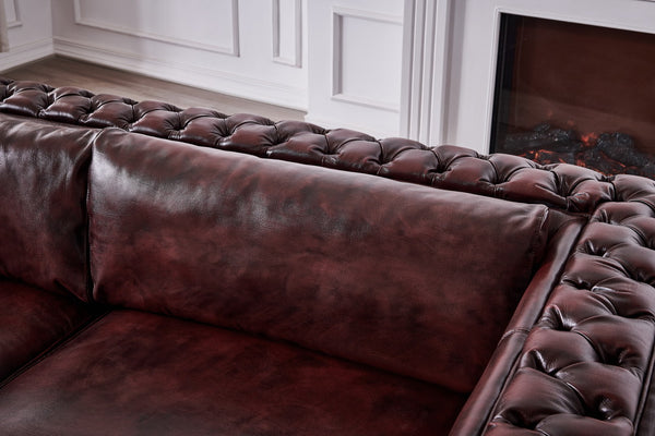 SOFORT LIEFERBAR Luxus Chesterfield Ashford Sofagarnitur 3/2/1 Ledergarnitur