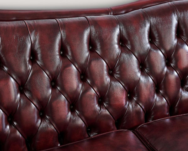 Edle Chesterfield 3/1/Chaise Kingswood Sofagarnitur Ledergarnitur Sonderpreis rot