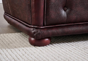 Edle Chesterfield 3/1/Chaise Kingswood Sofagarnitur Ledergarnitur Sonderpreis rot