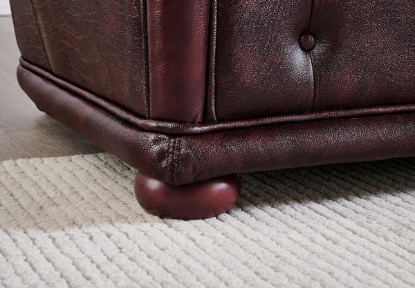 Edle Chesterfield 3/1/Chaise Kingswood Sofagarnitur Ledergarnitur Sonderpreis rot