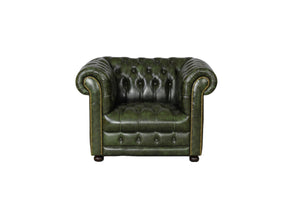 Chesterfield Clyde Deluxe Sofagarnitur (3/2/1 oder 3/1/1) Ledergarnitur Salottini