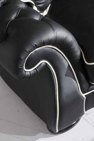 XL 3er Sofa Chesterfield 3-Sitzer Couch Dover Ledersofa Salottini Sonderpreis