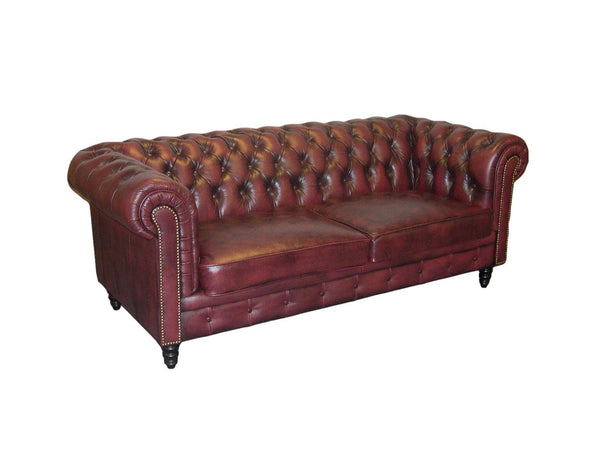 Chesterfield Excellent Deluxe Sofagarnitur (3/2/1 oder 3/1/1) Ledergarnitur Salottini