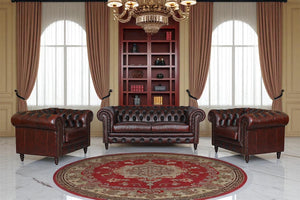 Chesterfield Excellent Sofagarnitur (3/2/1 oder 3/1/1) Ledergarnitur Salottini Deluxe