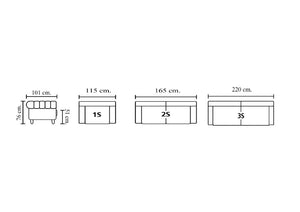 Chesterfield Hampshire Deluxe XL Sofagarnitur (3/2/1 oder 3/1/1) Ledergarnitur Salottini