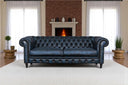 Chesterfield Hampshire Deluxe XL Sofagarnitur (3/2/1 oder 3/1/1) Ledergarnitur Salottini
