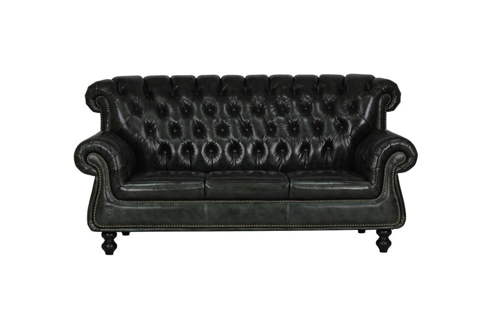 Chesterfield Helen Deluxe Sofagarnitur 3/1 Ledergarnitur Salottini