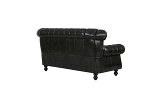 Chesterfield Helen Deluxe Sofagarnitur 3/1 Ledergarnitur Salottini