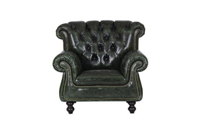 Chesterfield Helen Deluxe Sofagarnitur 3/1 Ledergarnitur Salottini